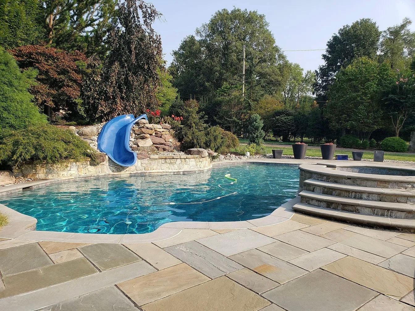 Detailed residential hardscape installation